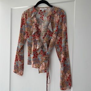 Intermix wrap blouse, never worn